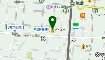 パシオス草加店の地図画像