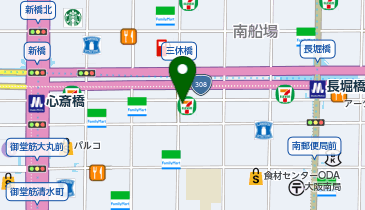 心斎橋CLAPPERの地図画像