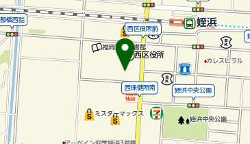 福岡市役所 西区役所 保険年金課 給付係の地図画像