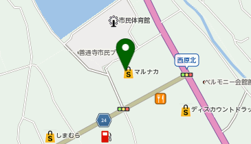 ワンナワードライ東宝・パワーシティ善通寺店の地図画像