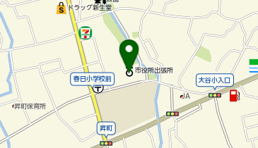 春日市役所 こども支援部 子育て支援課 子育て支援担当・母子保健担当の地図画像