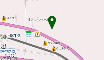 100円ショップセリア市原牛久店の地図画像