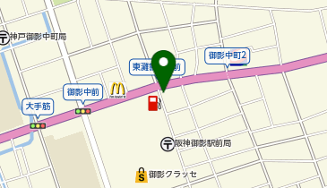 日本理容 御影店の地図画像