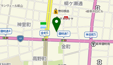 岐阜市役所 保健所 健康増進課 柳ケ瀬健康運動施設ウゴクテの地図画像