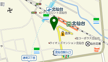 花のフラワード北仙台店の地図画像