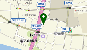 宮崎市役所 観光商工部 観光戦略課の地図画像