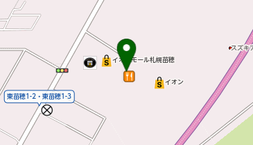 スマートクールイオンモール札幌苗穂店の地図画像