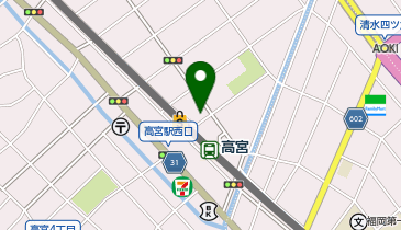 バルーン美容室 高宮店の地図画像