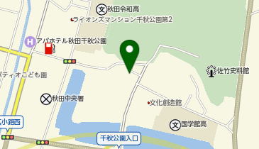 秋田市役所 観光文化スポーツ部 あきた芸術劇場ミルハスの地図画像