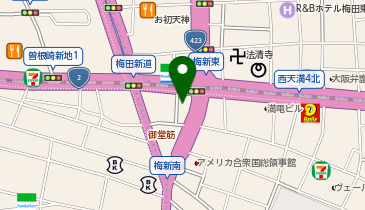 フラッシュネイル梅田店の地図画像