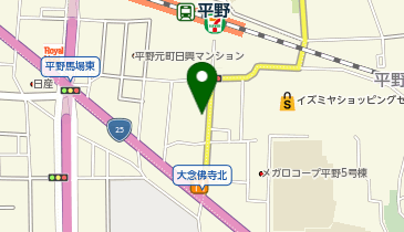 日本共産党平野区委員会の地図画像