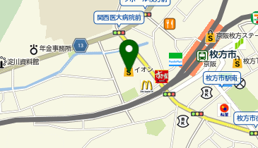 枚方ローズライオンズクラブの地図画像