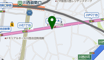 こどもプラス川西の地図画像