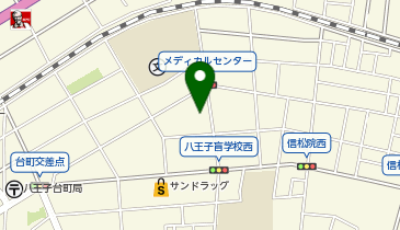 八王子市役所 医療保険部 地域医療政策課 休日歯科応急診療所の地図画像