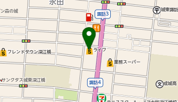 100円ショップセリア ライフ深江橋店の地図画像