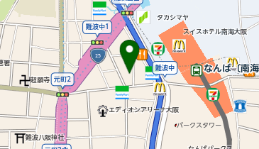 クリアビューティー難波店の地図画像