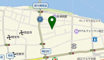 宇奈とと松江の地図画像