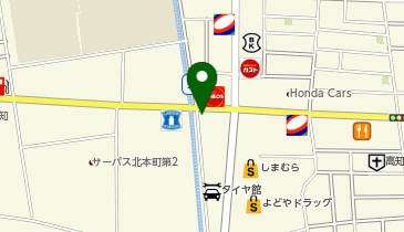 かめや釣具株式会社高知店の地図画像