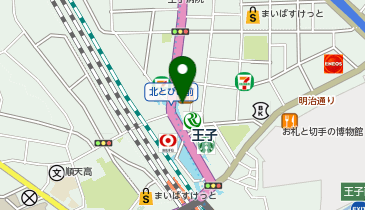テルル王子店の地図画像