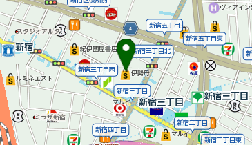 ラドーティソハミルトン伊勢丹新宿店の地図画像