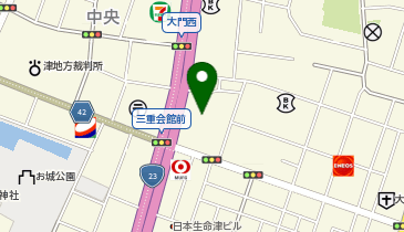 津市役所 教育委員会事務局 生涯学習課 生涯学習振興担当の地図画像