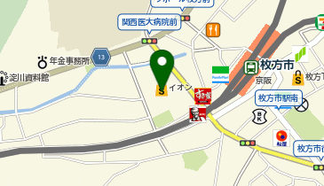 きもの松葉・枚方店の地図画像