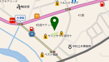 100円ショップセリアサニータウン四万十店の地図画像