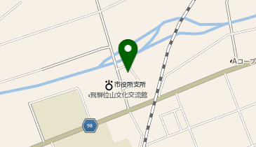 宮中学校 高山市学びの多様化教室にじ色の地図画像