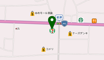 ピザハット筑後前津店の地図画像
