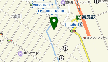 ツルハ 調剤薬局富良野日の出店の地図画像