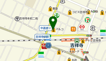 京のきもの屋四君子吉祥寺店の地図画像