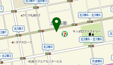 アリーナショップ札幌の地図画像