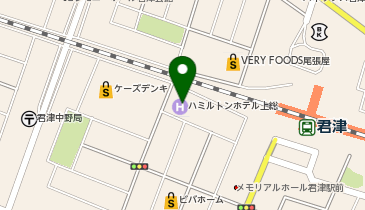 ハミルトンホテルの地図画像