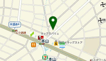 ヘアカラー専門店カラープラス本山店の地図画像