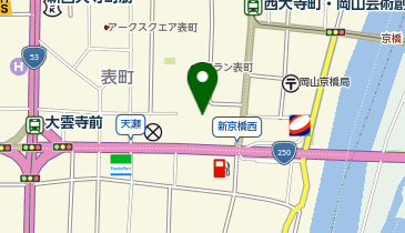 岡山芸術創造劇場ハレノワボックスオフィスチケット案内の地図画像