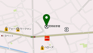 徳島県警察遺失物センターの地図画像