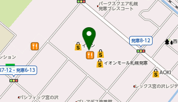 ブロッコ(blocco)イオンモール札幌発寒店の地図画像