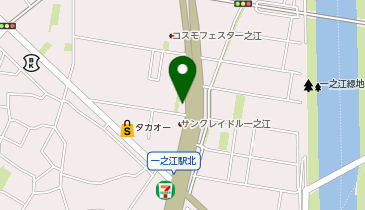 酵素風呂一之江の地図画像