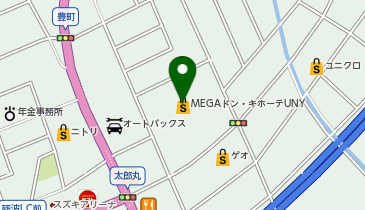 MIYABIMEGAドン・キホーテユニー(UNY)砺波店の地図画像