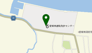 愛媛県警察本部 運転免許に関する問い合わせ電話の地図画像