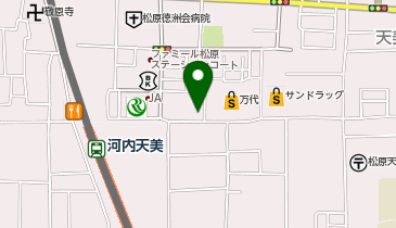 伝心天美薬店の地図画像