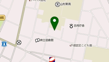 山形地方気象台 防災担当の地図画像