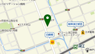 テガルデリバリー芦屋店の地図画像