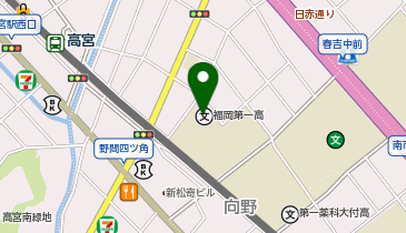 第一薬科大学付属高等学校通信課程の地図画像