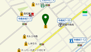 ジーユー室蘭モルエ中島店の地図画像