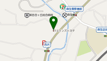 ウエインズトヨタ神奈川株式会社 新百合ヶ丘西店の地図画像