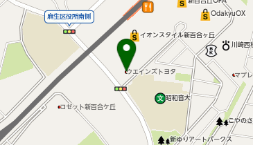 ウエインズトヨタ神奈川株式会社新百合ヶ丘店の地図画像