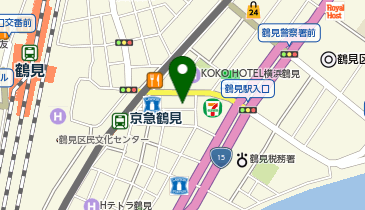 バーグ鶴見店の地図画像