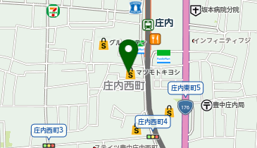 靴のヒラキサンパティオ庄内店の地図画像