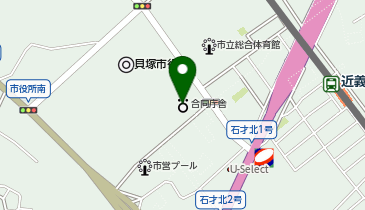 貝塚市役所 市民生活部 市民課 マイナンバーカード担当の地図画像